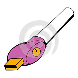 Electronic cigarette charger icon cartoon