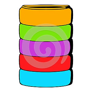 Electronic cigarette component icon cartoon