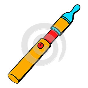 Electronic cigarette icon cartoon