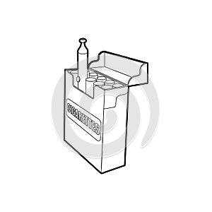 Electronic cigarette icon, outline style