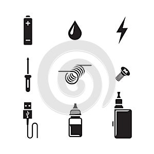 Electronic cigarette icons
