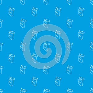 Electronic cigarette pattern vector seamless blue