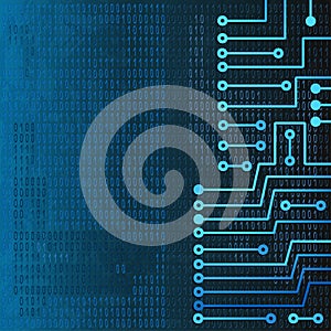 Electronic circuit and binary code