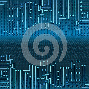 Electronic circuit and binary code