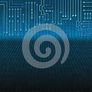 Electronic circuit and binary code