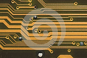 Electronic circuit board abstract background. computer hardware. motherboard close up. micro elements of computer. Intelligent