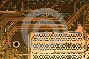 Electronic circuit board abstract background. computer hardware. motherboard close up. micro elements of computer. Intelligent