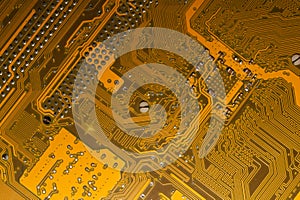 Electronic circuit board abstract background. computer hardware. motherboard close up. micro elements of computer. Intelligent