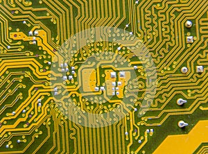 Electronic circuit board back side