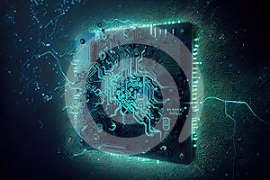 Electronic Circuit Board glow