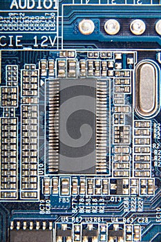 Electronic circuit board close up