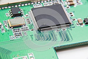 Electronic circuit board close up