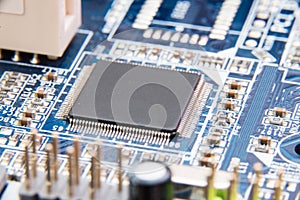 Electronic circuit board close up