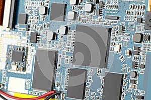 Electronic circuit board close-up
