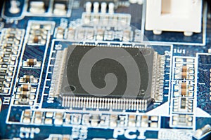 Electronic circuit board close up