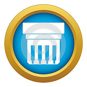 Electronic circuit board icon blue vector isolated