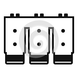 Electronic circuit board icon simple