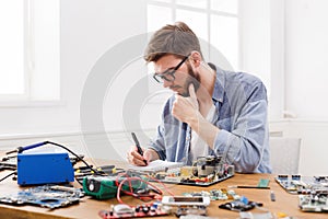 Electronic circuit board inspecting in repair shop