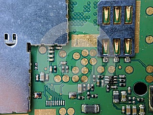 Electronic circuit board, Integrated Circuit IC, used for wallpaper, used as illustrated book