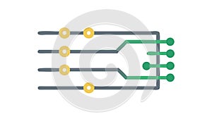 Electronic Circuit Board Layout, Digital Connectivity, vector design Generative AI
