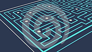 Electronic Circuit Board Maze Puzzle, vector design Generative AI