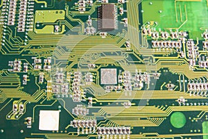 Electronic circuit board part of electronic machine component concept technology