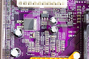 Electronic circuit board part of electronic machine component concept technology