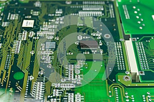 Electronic circuit board part of electronic machine component concept technology