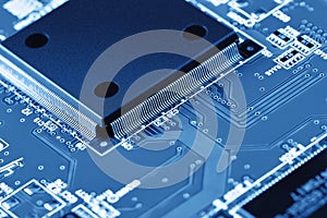 Electronic circuit board part of electronic machine component concept technology of computer circuit hardware