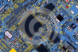 Electronic circuit board part of electronic machine component concept technology of computer circuit hardware