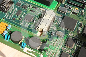 Electronic circuit board part of electronic machine component concept technology