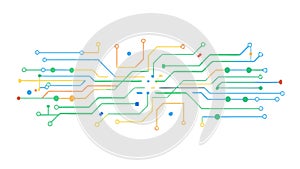 Electronic Circuit Board Pattern, vector design Generative AI