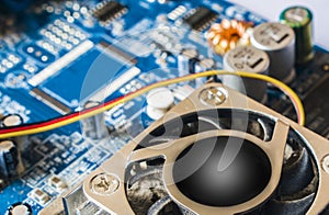 Electronic circuit board with processor and electrotechnical elements