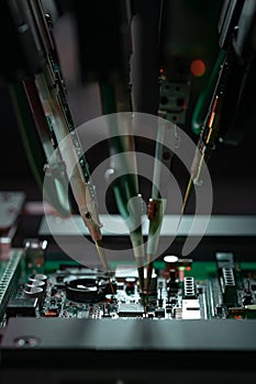 Electronic circuit board production. Manufacture of electronic chips