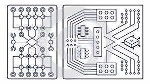 Electronic Circuit Board Vector, vector design Generative AI