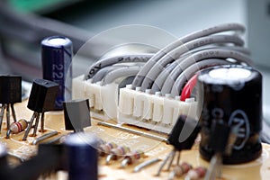 Electronic circuit close-up