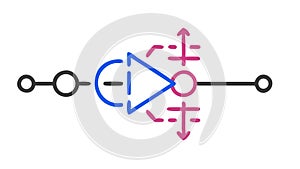 Electronic Circuit Component Vector, vector design Generative AI