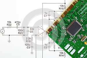 Electronic Circuit Diagram and Board