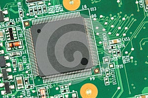 Electronic Circuit. macro image.