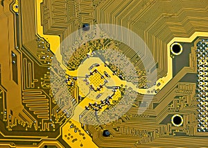 Electronic circuit motherboard detail