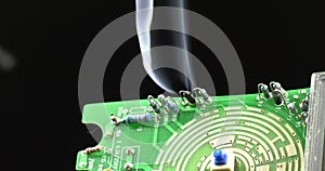 Electronic circuit shorted on resistor on PCB