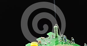 Electronic circuit shorted on resistor on PCB