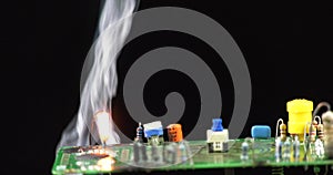 Electronic circuit shorted on resistor on PCB