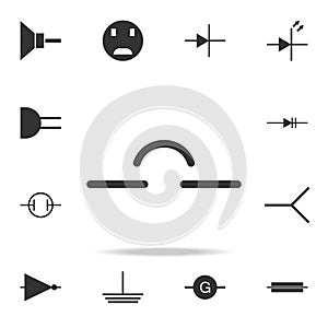 Electronic circuit symbol icon. Detailed set of web icons. Premium quality graphic design. One of the collection icons for website