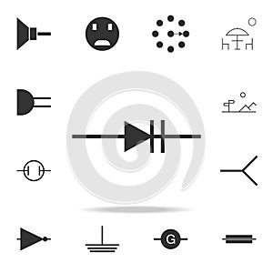 Electronic circuit symbol icon. Detailed set of web icons. Premium quality graphic design. One of the collection icons for website