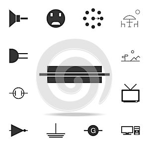 Electronic circuit symbol icon. Detailed set of web icons. Premium quality graphic design. One of the collection icons for website