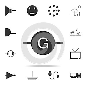 Electronic circuit symbol icon. Detailed set of web icons. Premium quality graphic design. One of the collection icons for website