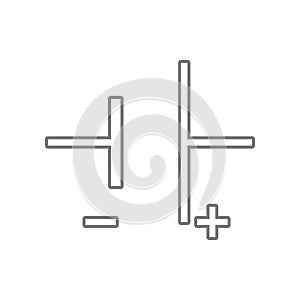 Electronic circuit symbol icon. Element of web for mobile concept and web apps icon. Outline, thin line icon for website design