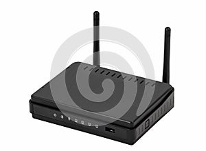 Electronic collection - black wireless internet network wi-fi router