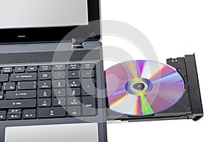 Electronic collection - Laptop with open DVD tray